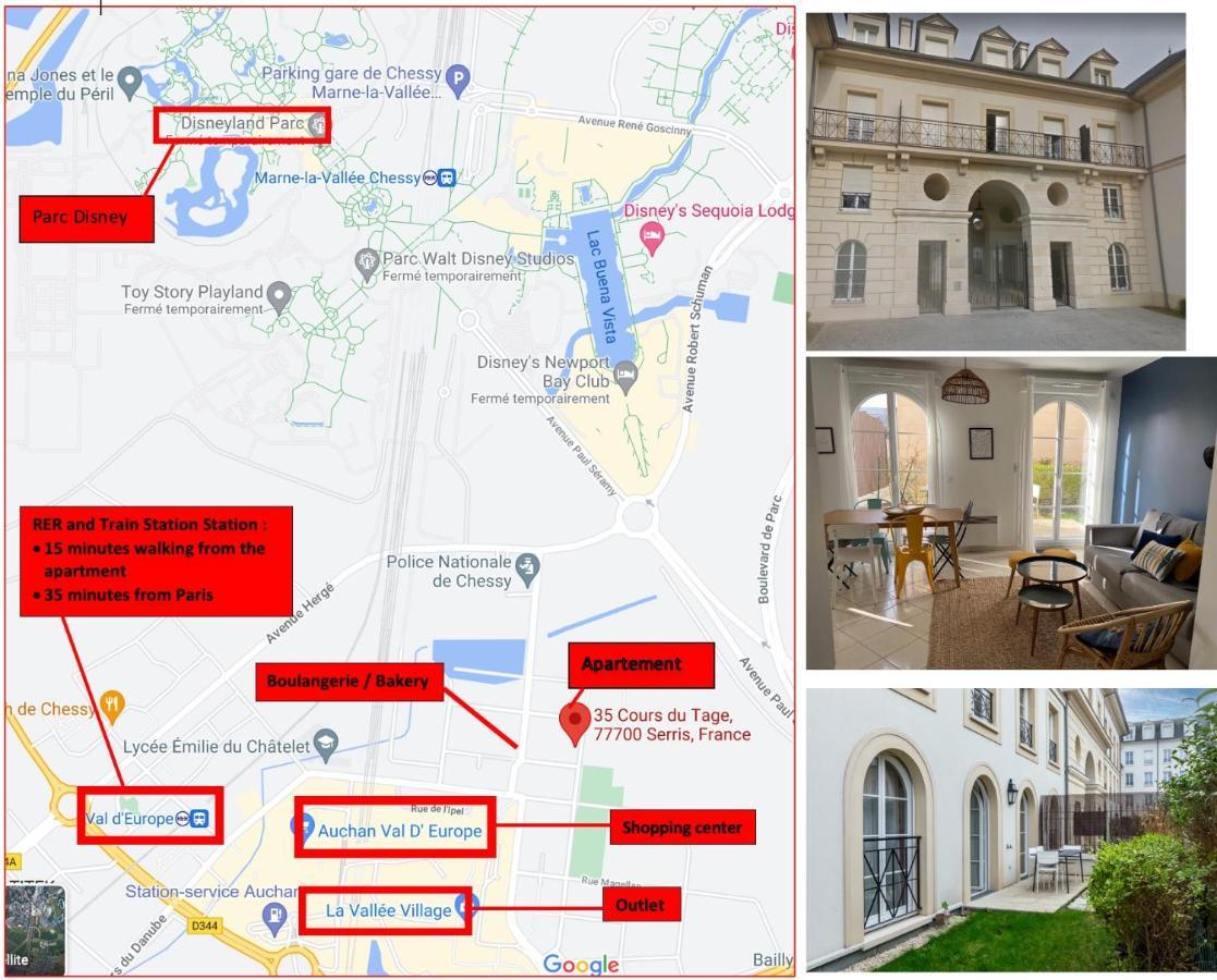 Apartment 2 Bedroomed Near Disneyland Paris With Garden Parking At Serris Esterno foto